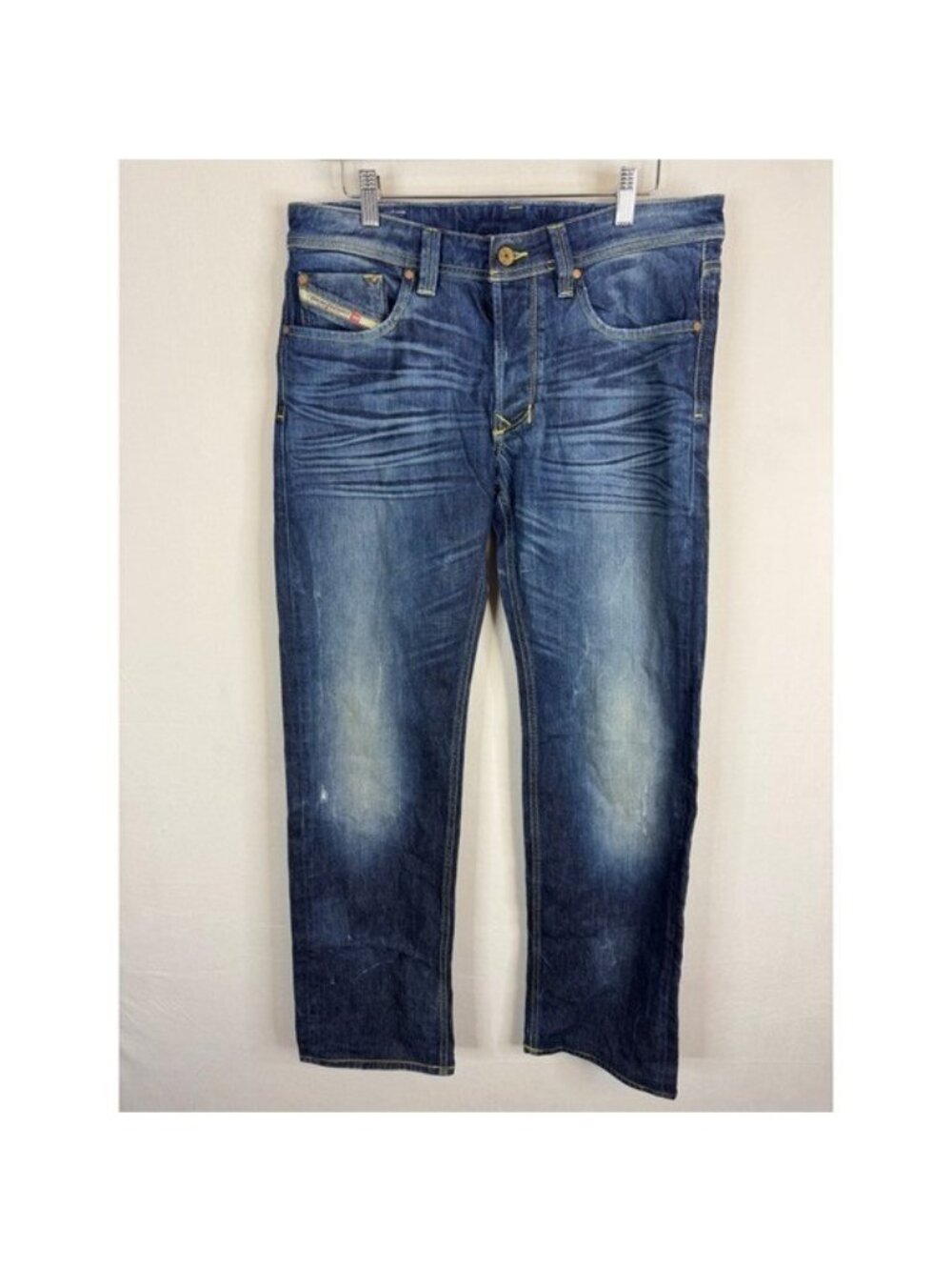 Diesel Larkee Regular Straight Jeans Wash 008MD Stretch Blue Mens 32x34